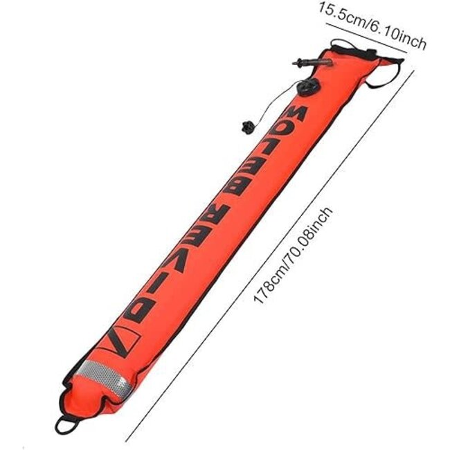 Dive Elements Deco boei, surface marker - Orange 180cm