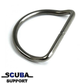DirZone D-ring, stainless 50mm Angled
