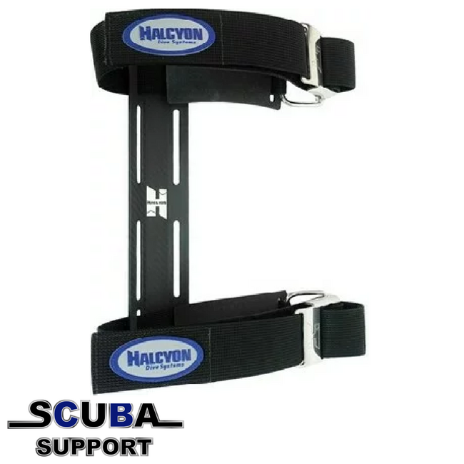 Halcyon Single tank adapter (STA), stainless Steel Channel with two Tank Straps