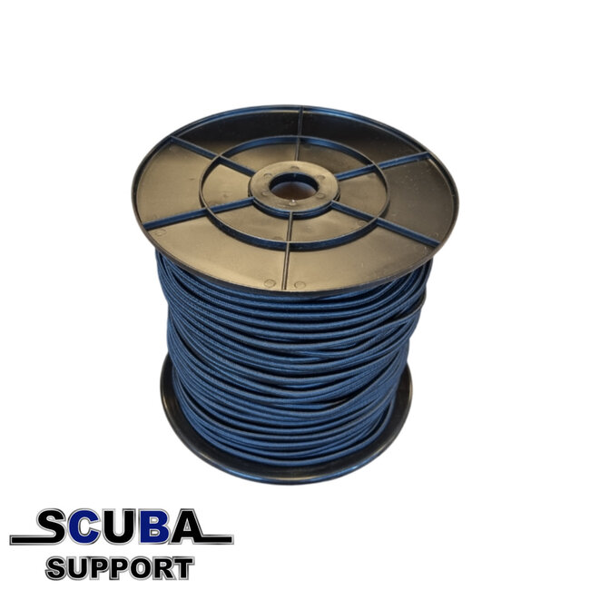 Scuba Support Bungee Elastiek zwart 4/5/6 mm 100m