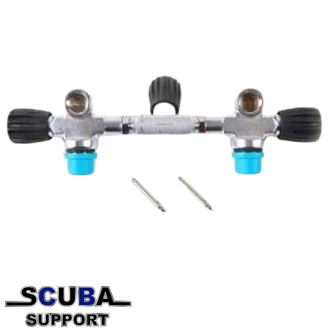 Scubatec Manifold kranen set manifold met afsluiter