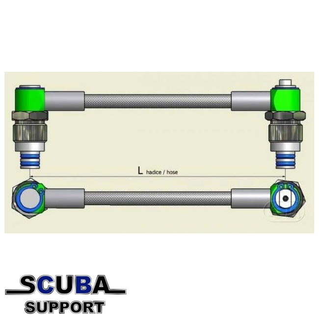 Lola Diving Connection hose for Lola valves 200 Bar