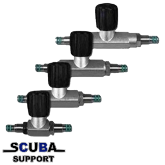Scubatec crossbar Isolator kraan voor dubbelsets