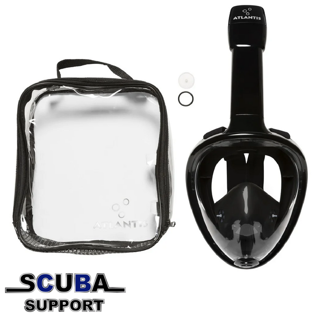 Atlantis Full Face Snorkelmasker Black