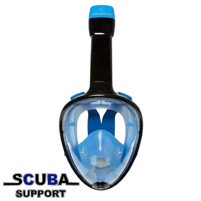 Atlantis Full Face Snorkelmasker Black/Blue
