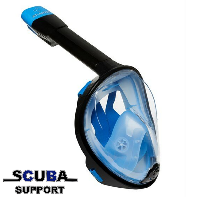 Atlantis Full Face Snorkelmasker Black/Blue