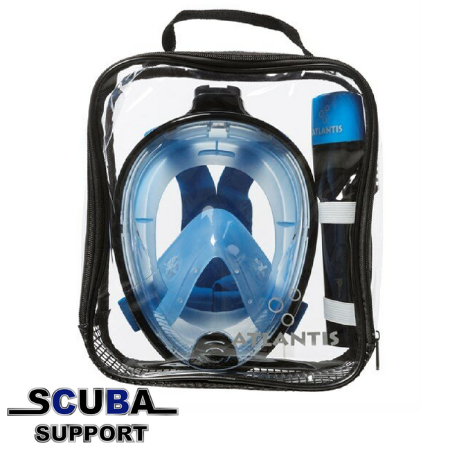 Atlantis Atlantis Full Face Snorkelmask Black/Blue