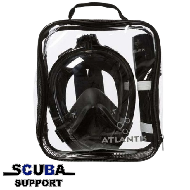 Atlantis 2.0 Full Face Snorkelmasker Black
