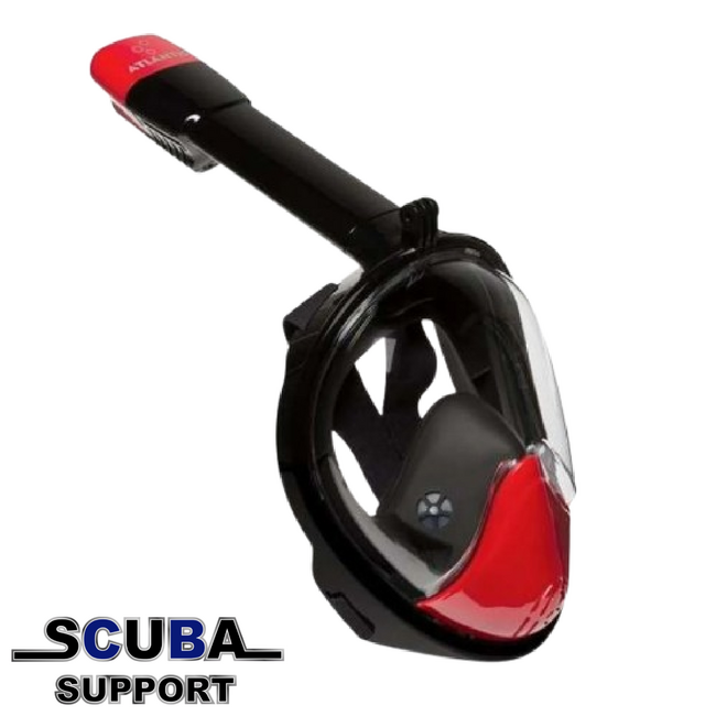 Atlantis 2.0 Full Face Snorkelmasker Black/Red