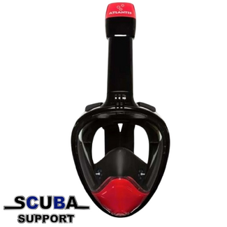 Atlantis 2.0 Full Face Snorkelmasker Black/Red