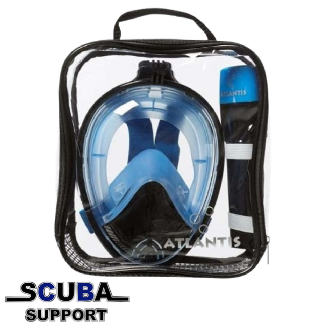 Atlantis 2.0 Full Face Snorkelmask Black/Blue