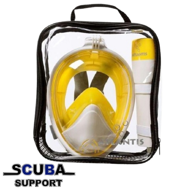 Atlantis 2.0 Full Face Snorkelmasker White/Yellow