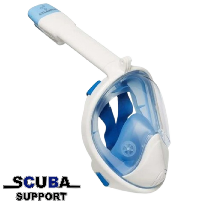 Atlantis 2.0 Full Face Snorkelmask White/Blue