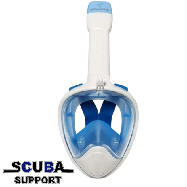 Atlantis 2.0 Full Face Snorkelmask White/Blue