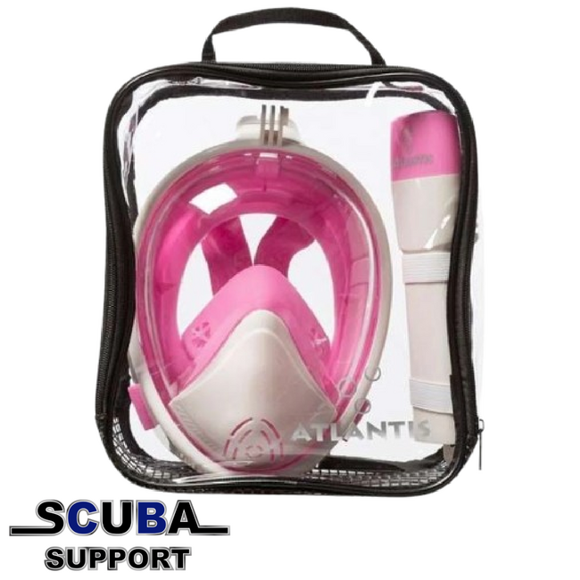 Atlantis 2.0 Full Face Snorkelmasker White/Pink