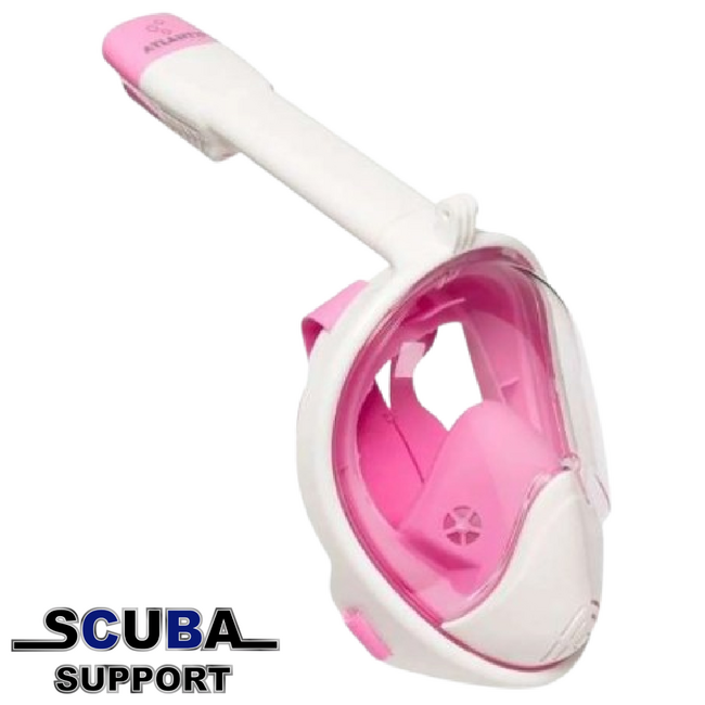 Atlantis 2.0 Full Face Snorkelmask White/Pink