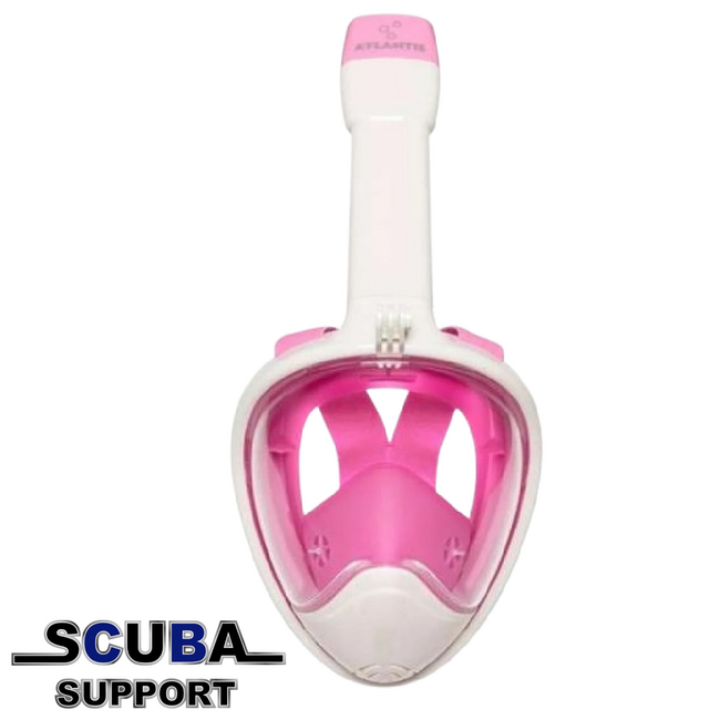 Atlantis 2.0 Full Face Snorkelmasker White/Pink