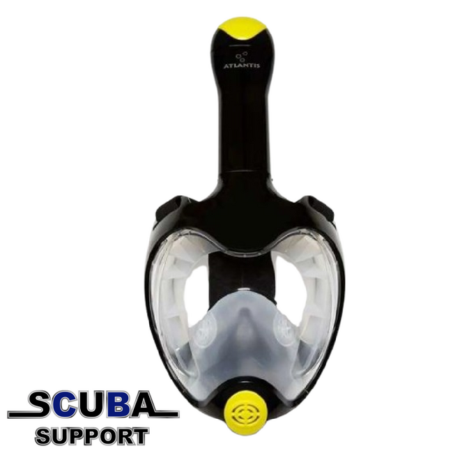 Atlantis TriTon Full Face Snorkelmasker Black/Lime