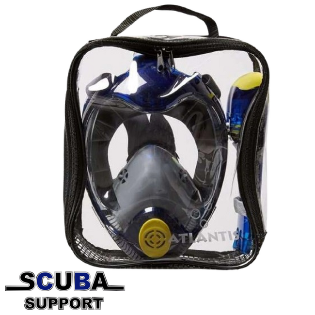 Atlantis TriTon Full Face Snorkelmask Blue/Lime S-M