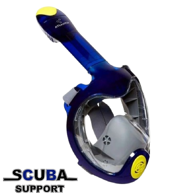 Atlantis TriTon Full Face Snorkelmask Blue/Lime S-M