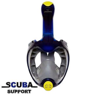 Atlantis TriTon Full Face Snorkelmask Blue/Lime S-M