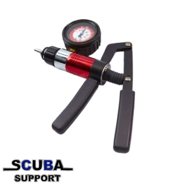 Scuba Support Hand vacuumpomp met meter