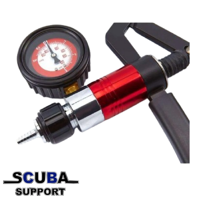 Scuba Support Hand vacuumpomp met meter