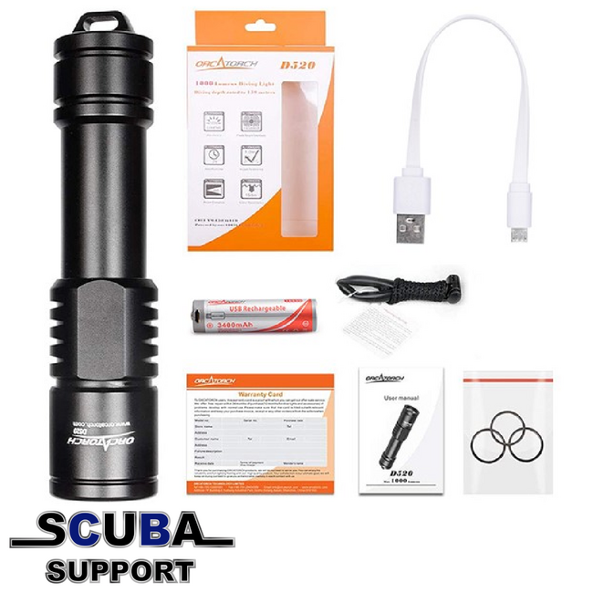 OrcaTorch D520 Duiklamp