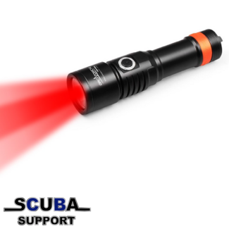 OrcaTorch D530 Red Beam Duiklamp
