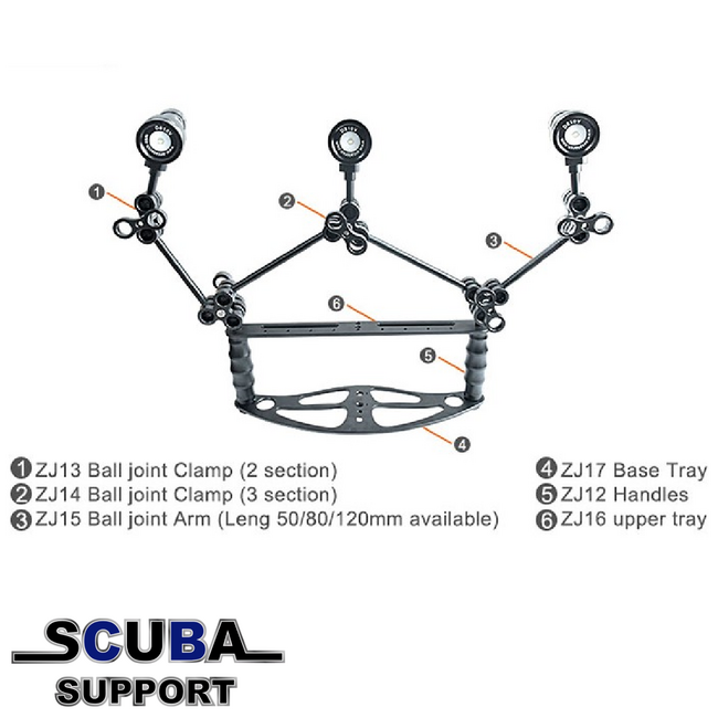 OrcaTorch ZJ13 Ball Joint Clamp