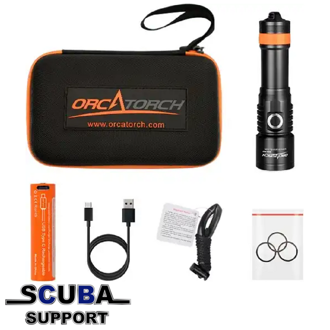 OrcaTorch D530V-UV beam Dive lamp