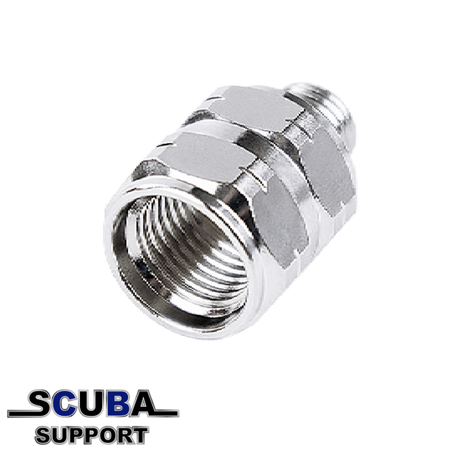 Scuba Support Thread Adapter Zeepro Male 3/8-24 To Female 1/2-20 UNF