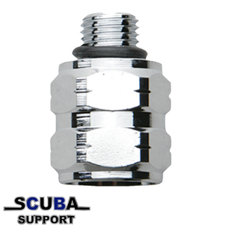 Scuba Support Thread Adapter Zeepro Male 3/8-24 To Female 1/2-20 UNF