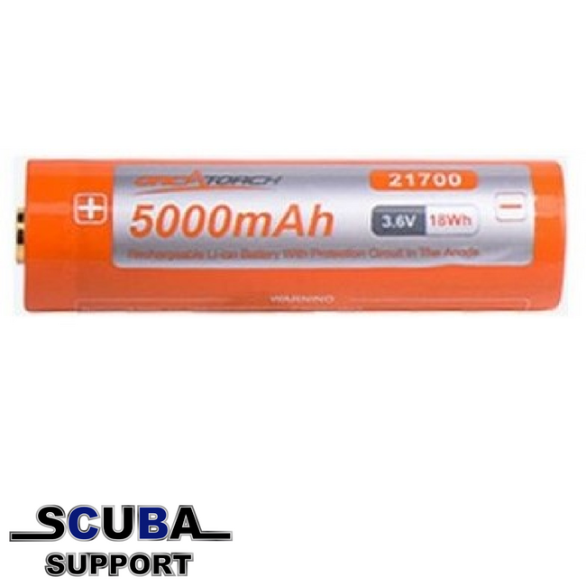 OrcaTorch 21700 USB Accu 3,6V 5000 mAh Battery