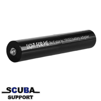 Light For Me C-size to 18650 battery adapter