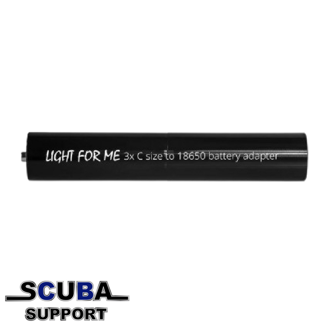 Light For Me C-size to 18650 battery adapter