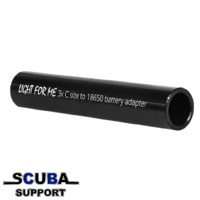 Light For Me C-size to 18650 battery adapter
