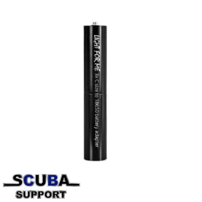Light For Me C-size to 18650 battery adapter