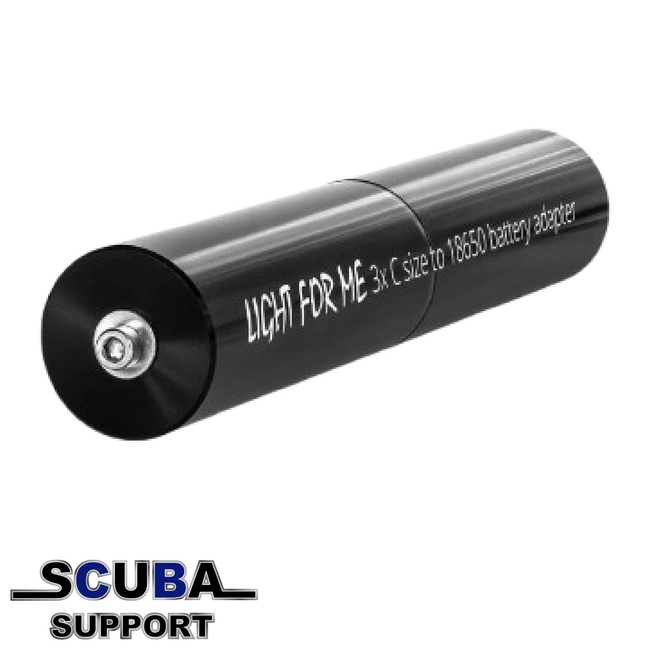 Light For Me C-size to 18650 battery adapter