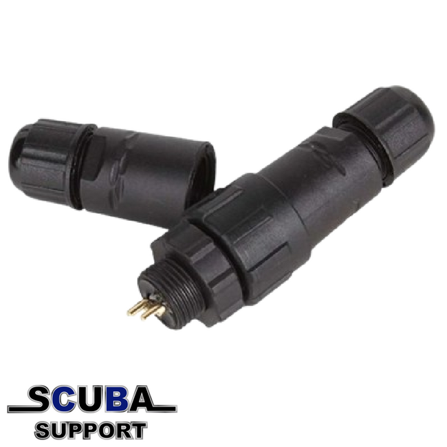 Scuba Support Stekker set 2 polig IP68 waterproof