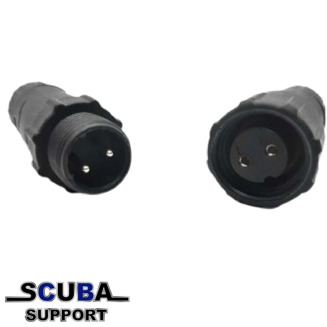 Scuba Support Stekker set 2 polig IP68 waterproof