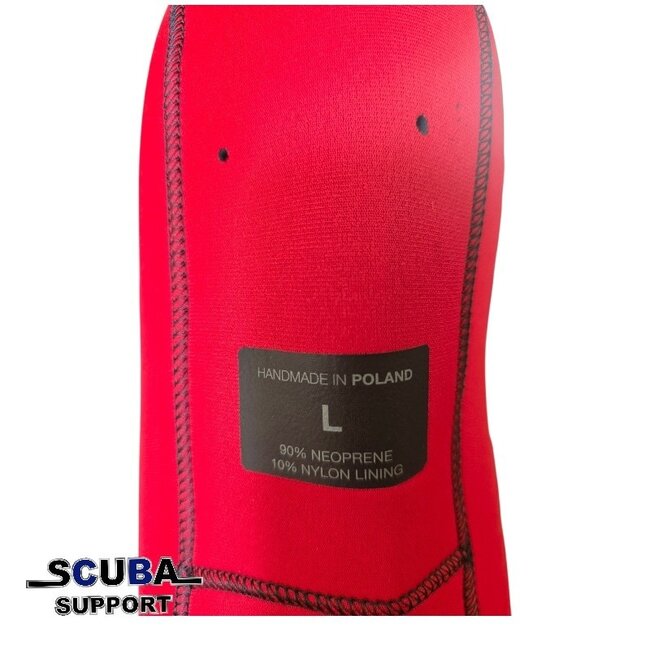 Santi Neoprene Hood 6mm for full face mask (Red)
