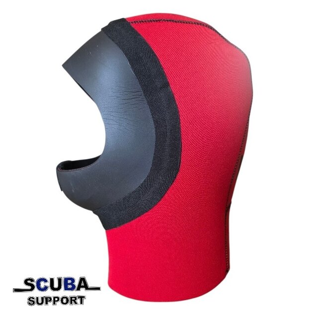 Santi Neoprene Hood 6mm for full face mask (Red)