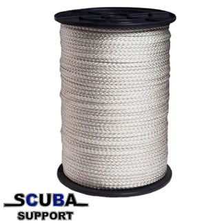 Scuba Support Caveline Nylon Braided 200 mtr / 2 mm wit