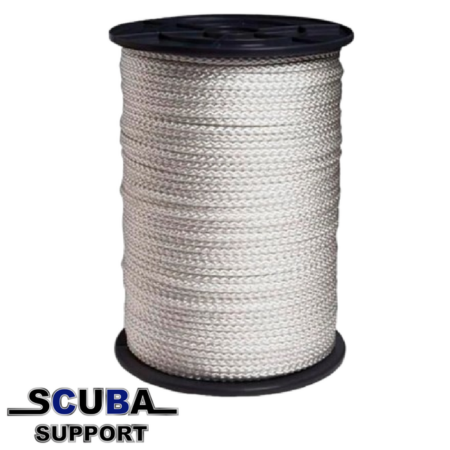 Scuba Support Caveline Nylon Braided 200 mtr / 2 mm white