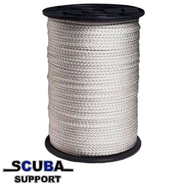 Scuba Support Caveline Nylon 100 mtr / 2 mm white