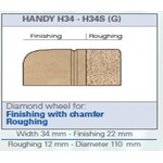 ROM Handy H34-H34S(G) met waterbak en sensor voor naslijpen facet en voorslijpen