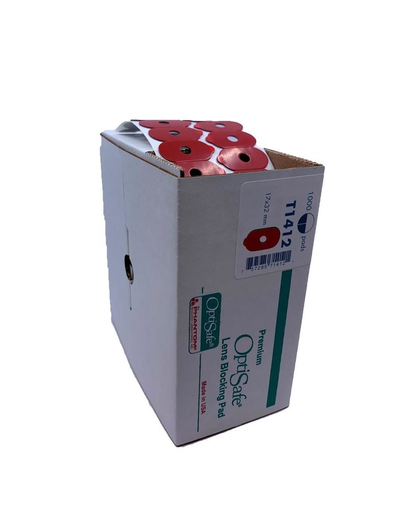 Nidek Nu tijdelijk 3de rol gratis Optisafe glasplakkers / blocking pads (T1412) 17x32mm centerhole