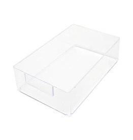 Werkbakje hoog zonder vakverdeling transparant