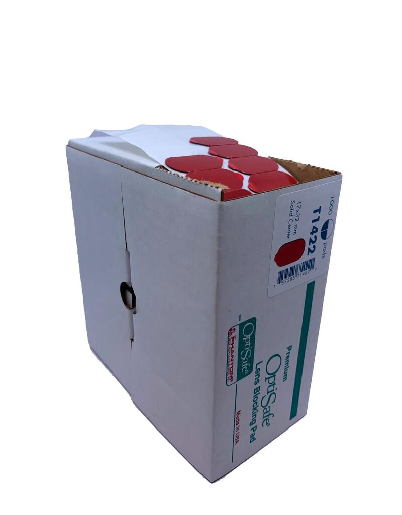 Nidek Nu tijdelijk 3de rol gratis Optisafe glasplakkers / blocking pads (T1422) 17x32mm solid center